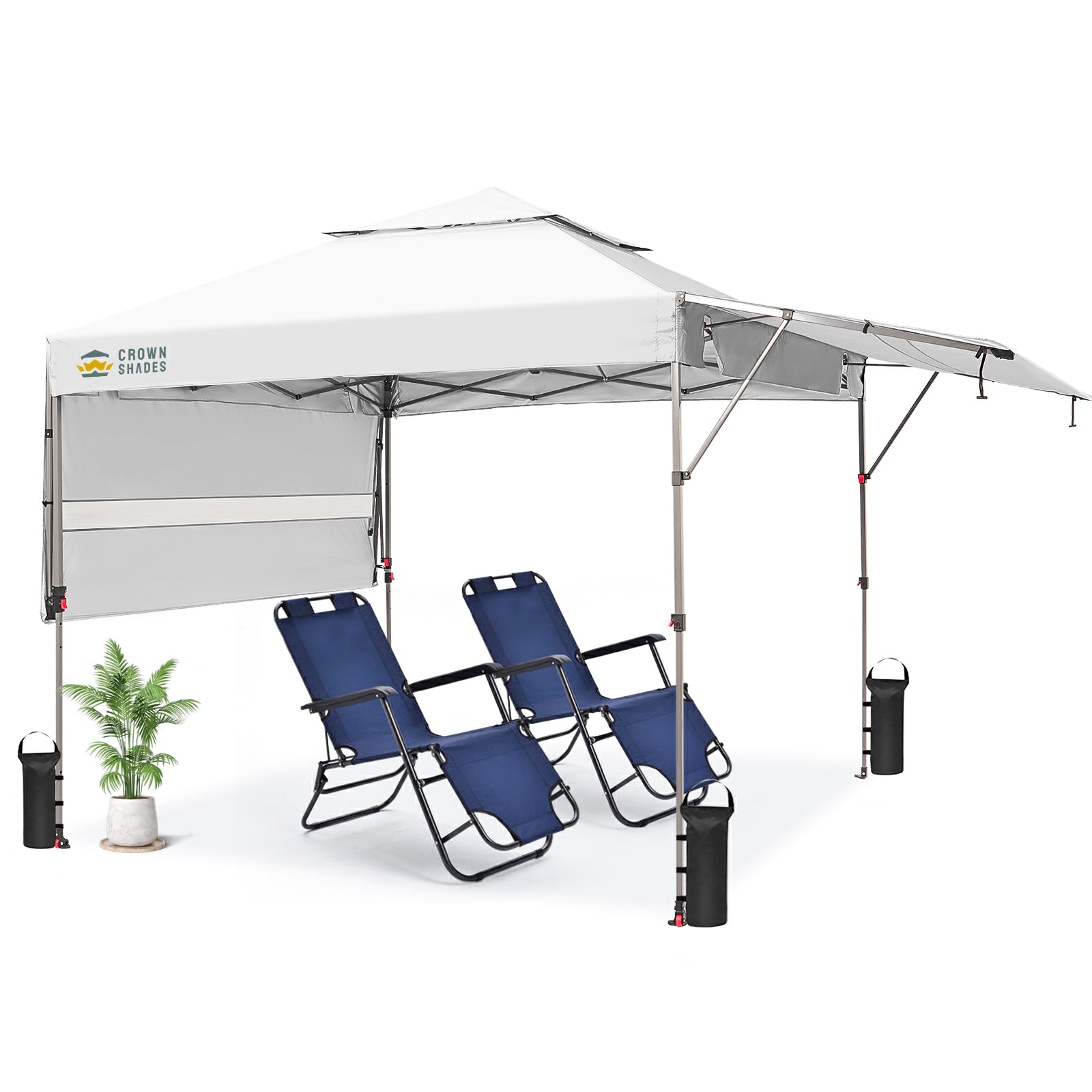 Crown Shades 10' x 18' Vista CenterLOK® Canopy - Dual Awnings - G180C