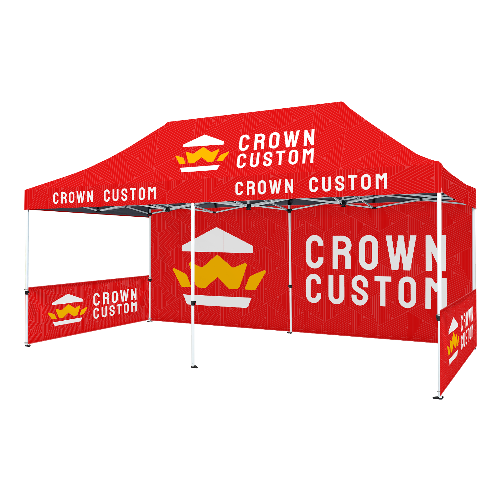 Crown Custom 20' x 10' Custom Tent - Complete Set - Frame & Canopy - M200A-TOP-600D-CU