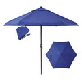 Crown Umbrella 9' Auto-Tilt Patio Umbrella - Patented 45° Edge Connection with Olefin Fabric - UH9B