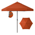 GEMINI Original Twin-Arm Umbrella  90° Pivoting Hinge Valance, Auto Tilt, Slide-In Attachment Olefin Fabric - UH9D